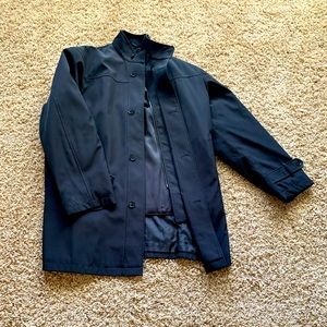 Black Mens Calvin Klein Overcoat 44L w/Liner